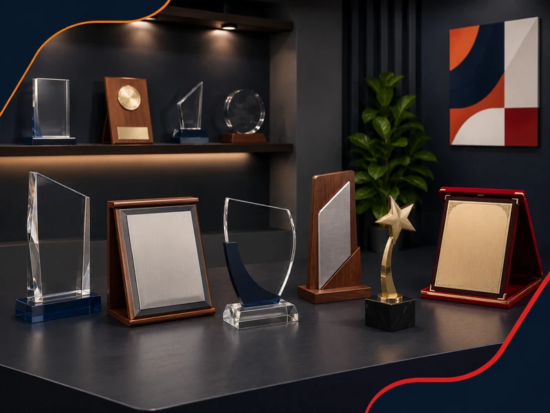 Kupa ve plaket tasarım hizmeti için ödül ve plaket vitrin görseli